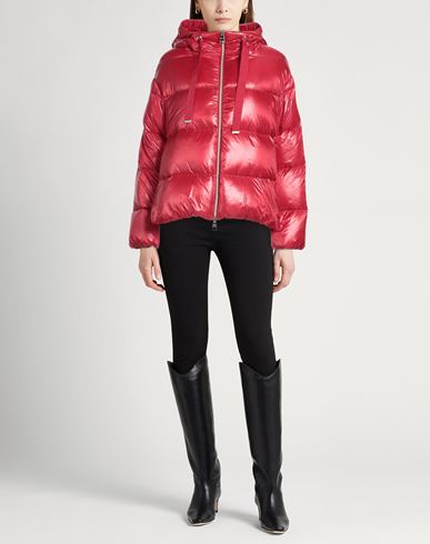 Woman Puffer Red Size 10 Polyamide, Cotton, Acetate