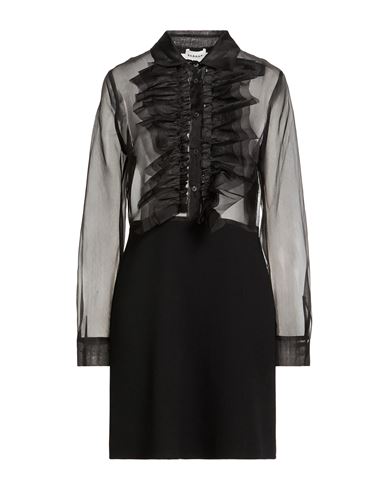 P. a.r. o.s. h. Woman Mini dress Black Size M Silk, Virgin Wool, Polyamide, Elastane