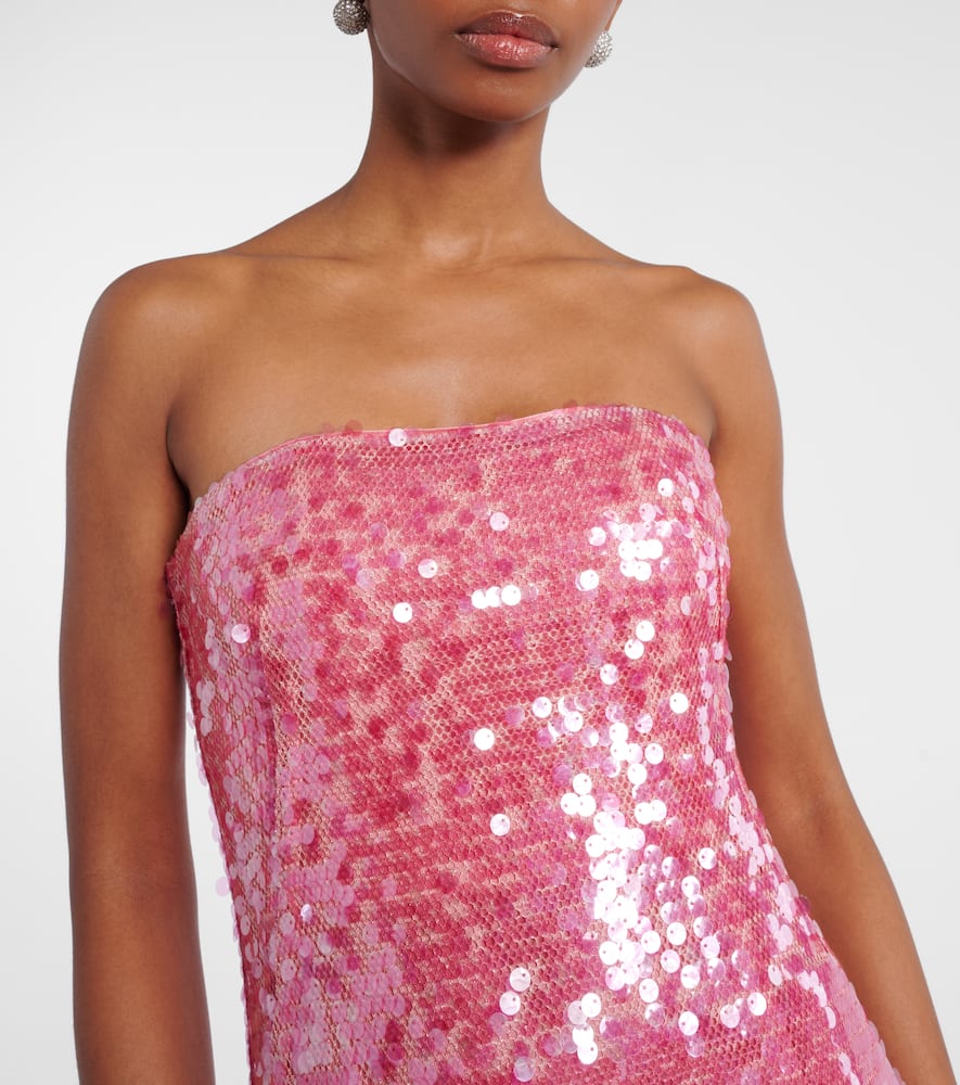 Leilani sequined strapless gown