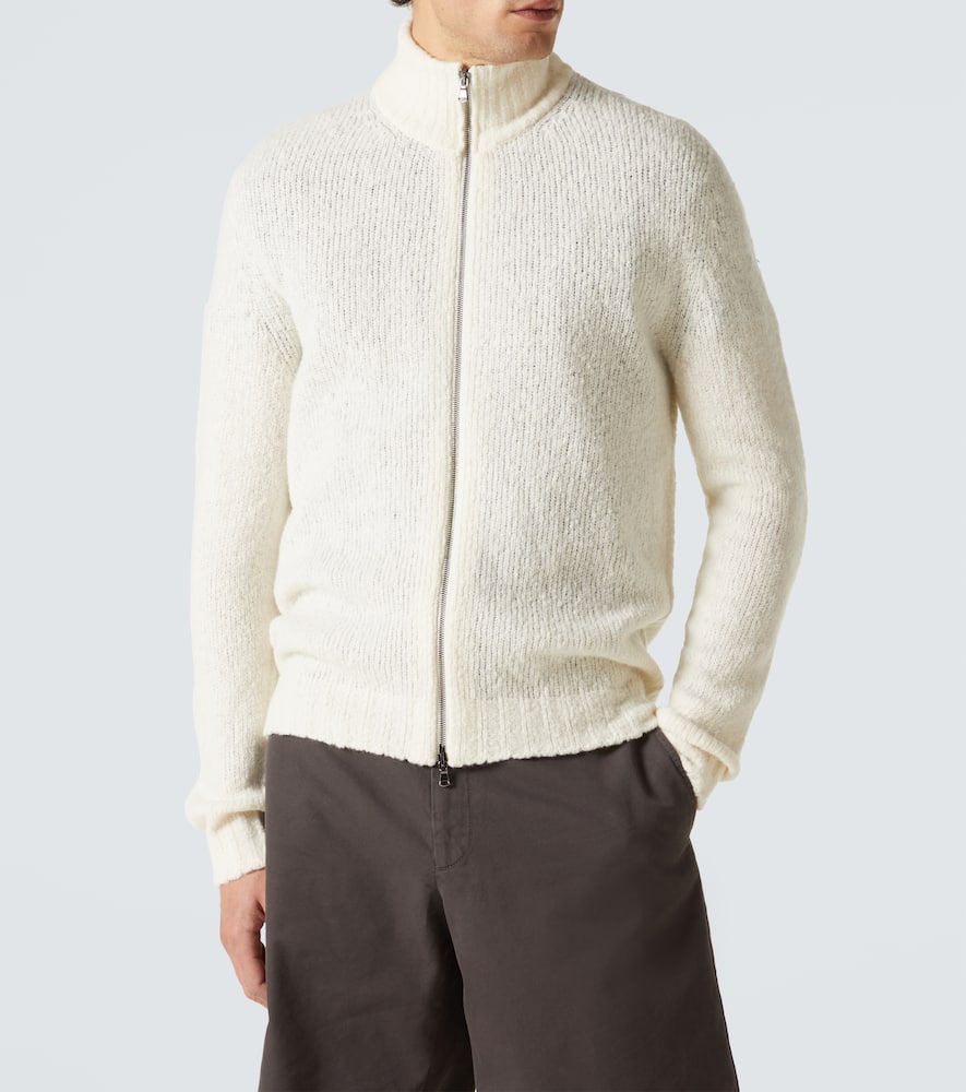 Wool and cashmere-blend zip-up sweater