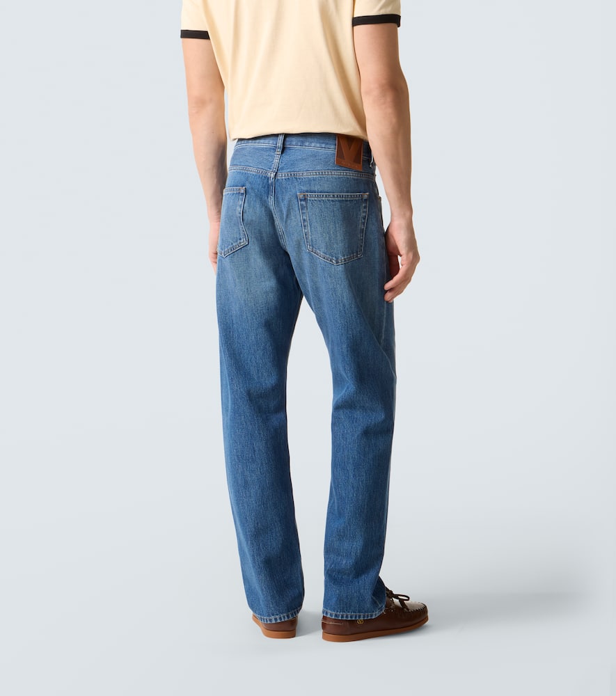 Mid-rise straight jeans