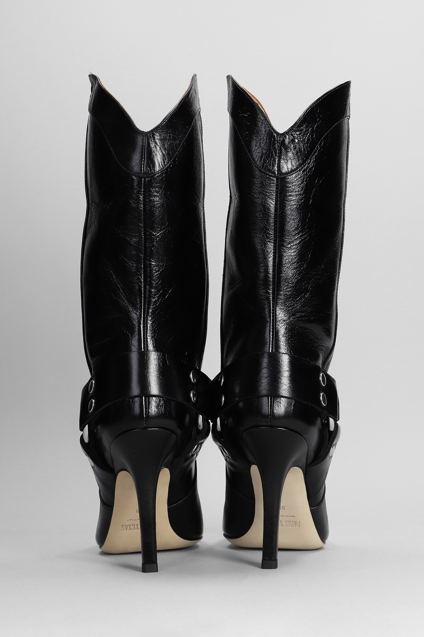 June High Heels Boots In Black Leather