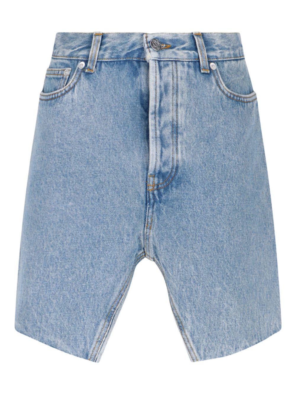 Asymmetric denim skirt - Grey
