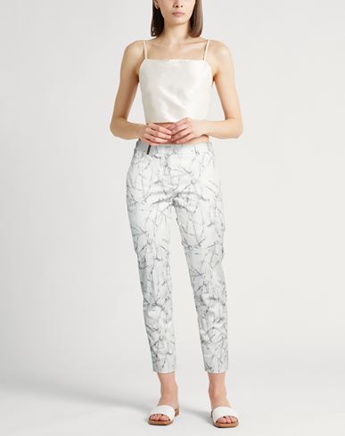 Icon 4718 Woman Pants Off white Size 6 Cotton, Elastane