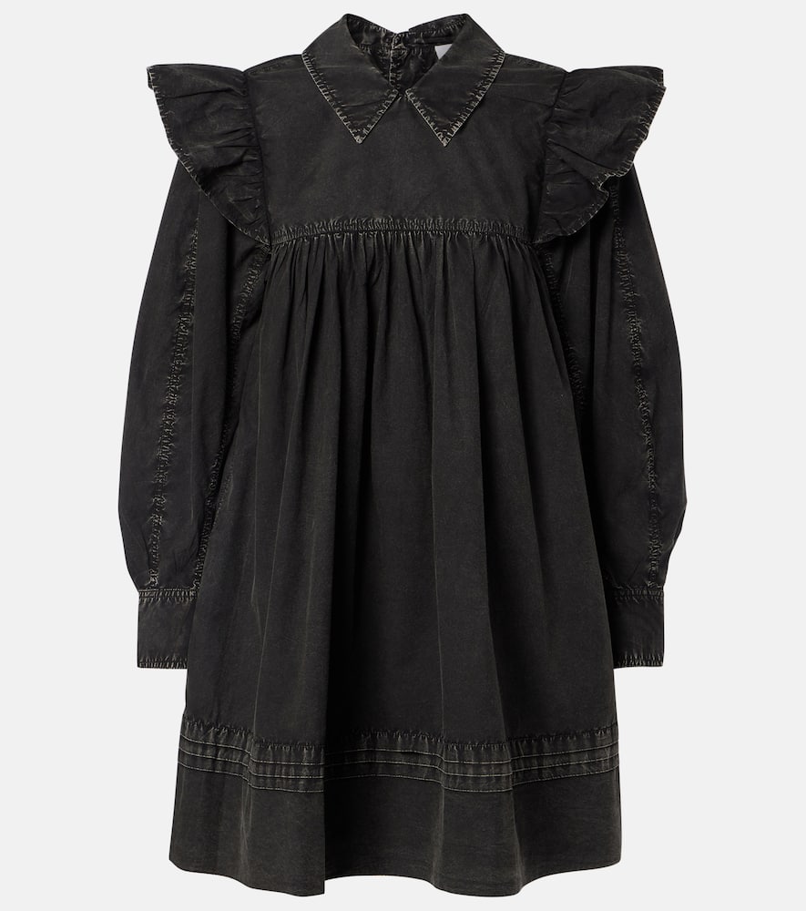 Ruffled cotton minidress