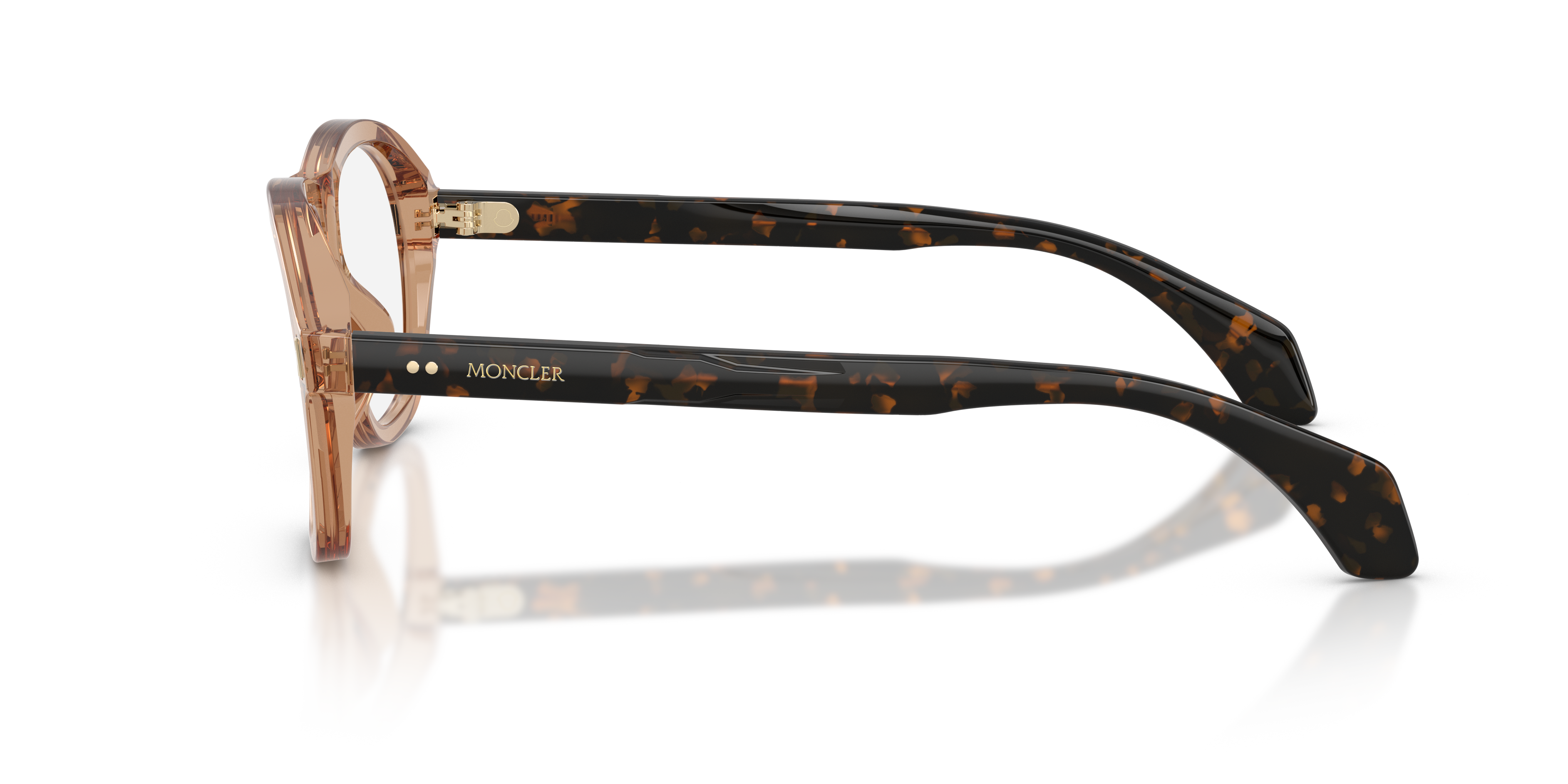 Moncler Uniseks Moncler ME2025U 3037 Optische monturen Acetaat Bruin Transparant Kussen Normaa