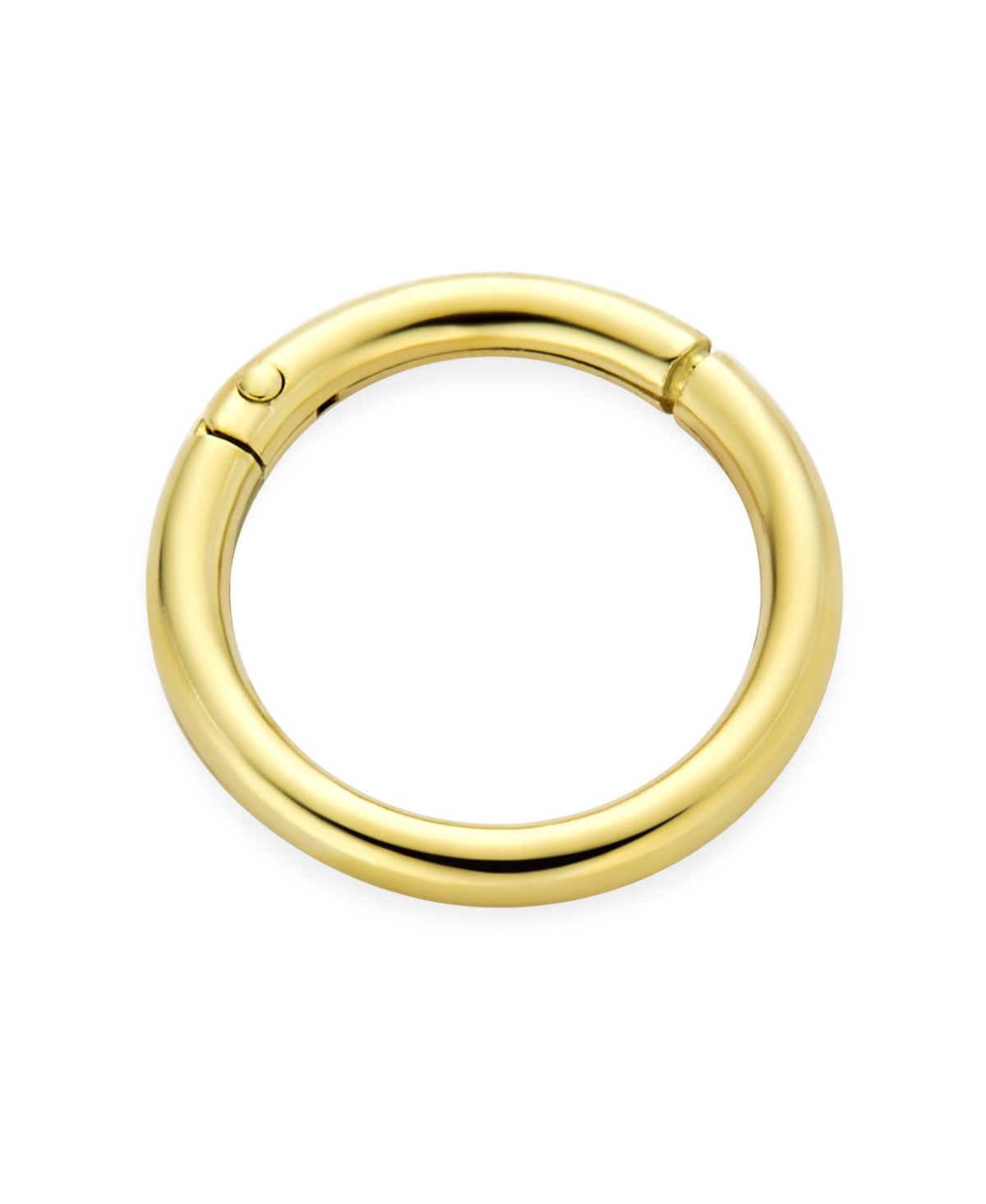 7MM Mini 14K Solid YellowGold Snug Fitting Septum Rings Nose Ring Thin Hoop Piercing Jewelry Tragus Earlobe Cartilage Helix Endless - Ye