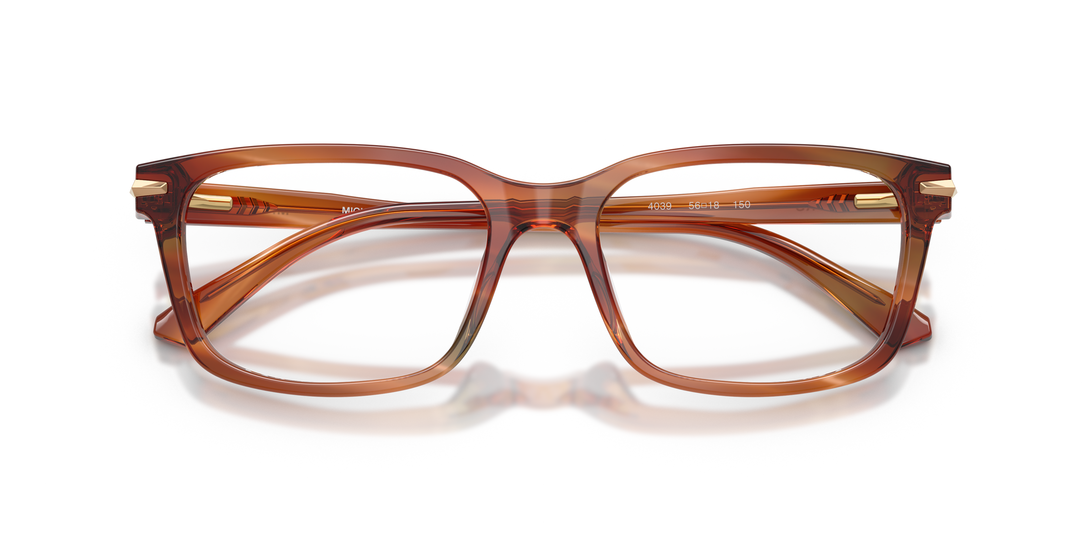 Michael Kors Hombre Michael Kors MK4188U SEAL HARBOR 4039 Monturas ópticas Acetato Marrón Transparente Cuadrada Norma