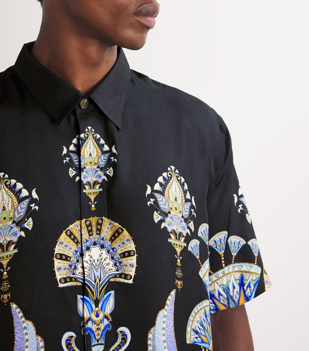 Silk Under Scarab Skies Oversized Shirt
