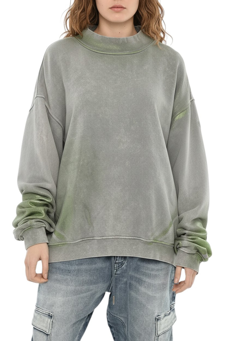Grey Mock Collar Sweatshirt