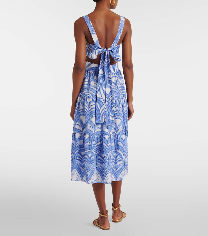Coco printed cotton midi dress