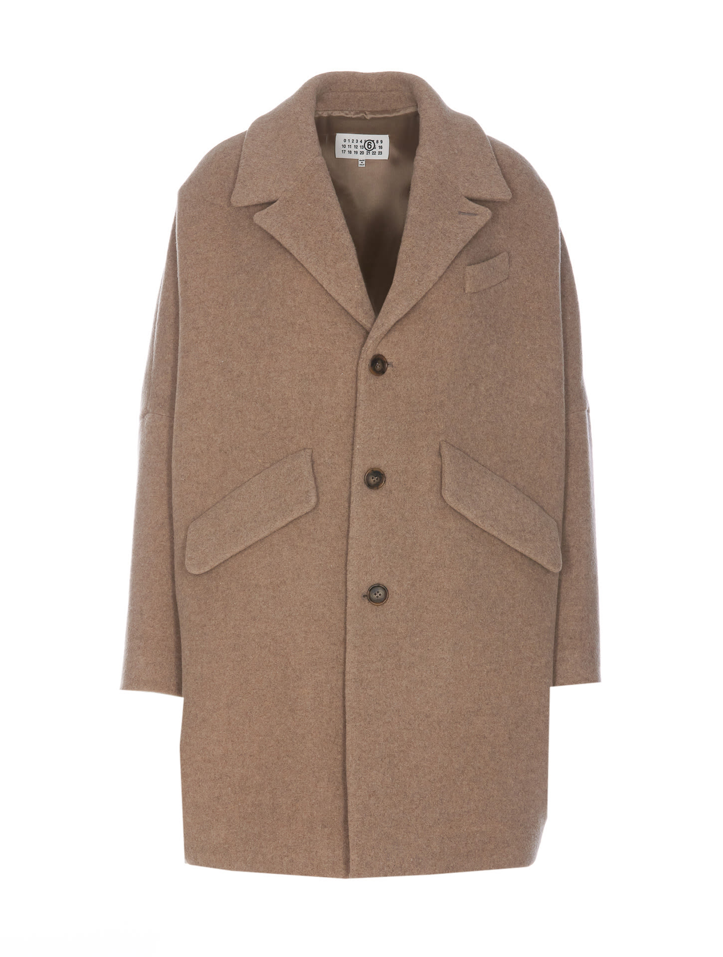 Beige Wool Blend Coat