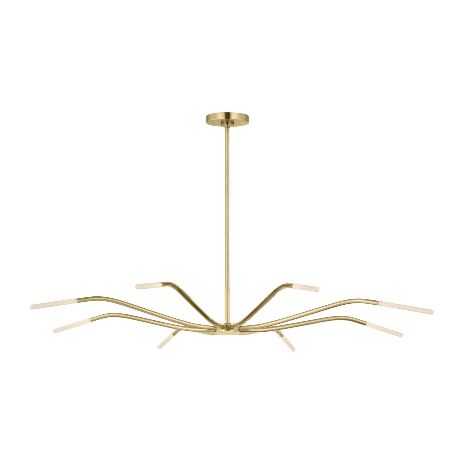 Hand-Rubbed Antique Brass LED Chandelier from the Lajos Collection