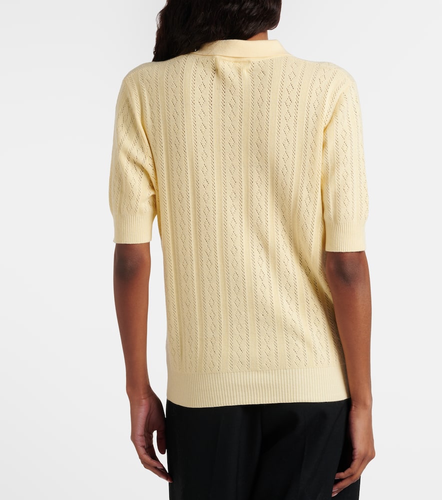 Cristine cotton and cashmere polo sweater