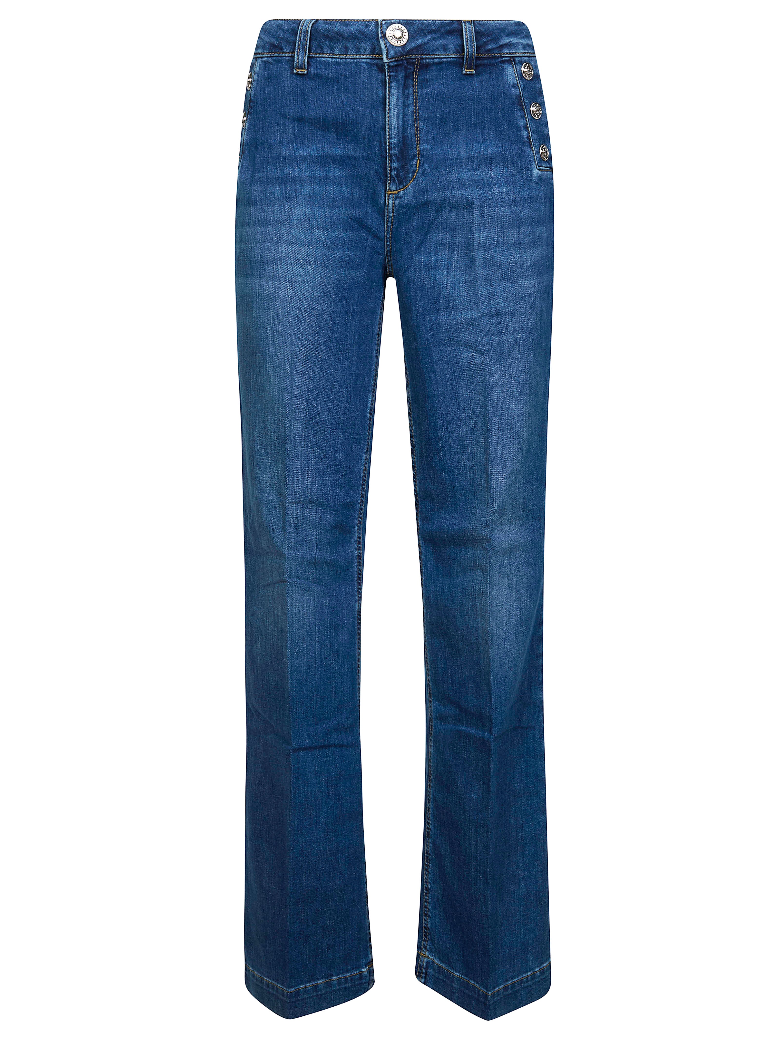 High-rise Flared Jeans with Buttons