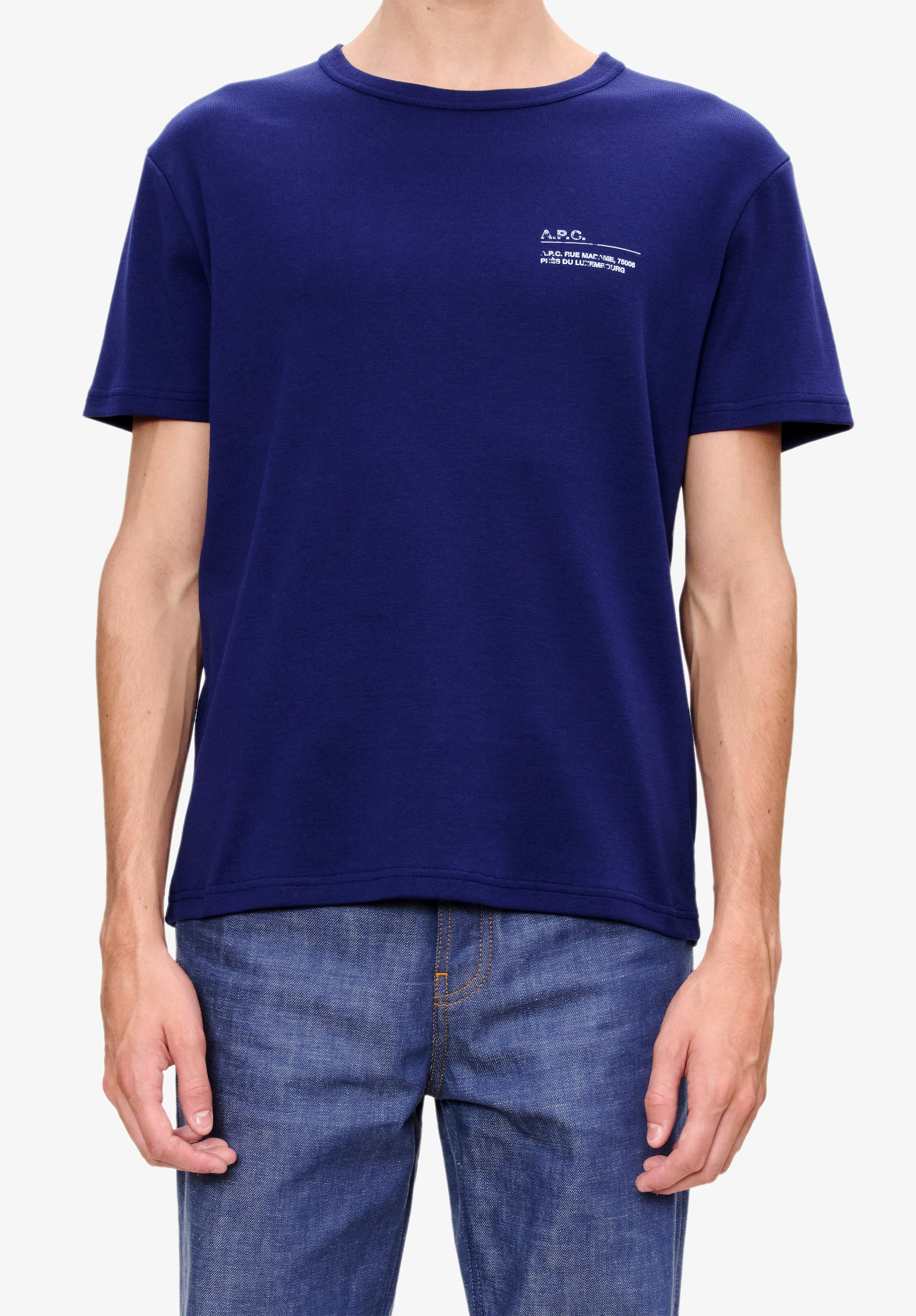 A. P.C. Men's Niclas T-shirt Size: Extra Small in Blue