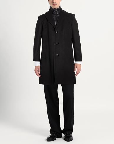 Man Coat Black Size 36 Wool, Polyamide, Cashmere
