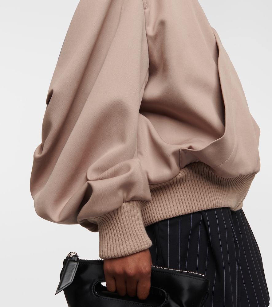 Bomber wool gabardine jacket