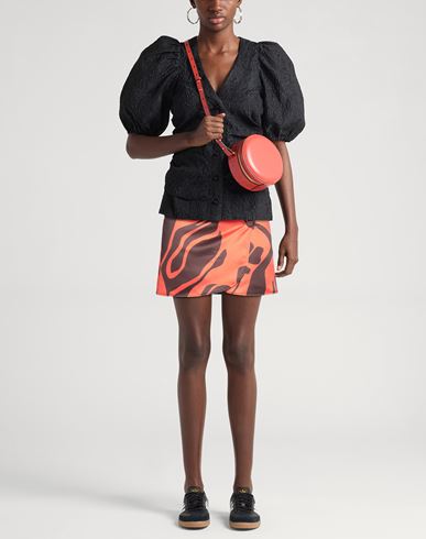 Woman Mini skirt Orange Size 4 Polyester