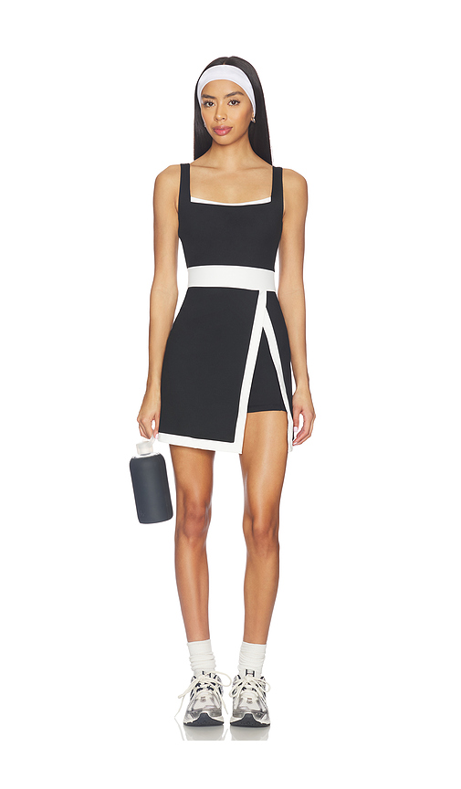 Gold Hinge Lined Active Dress in Black,White. XS. Also in