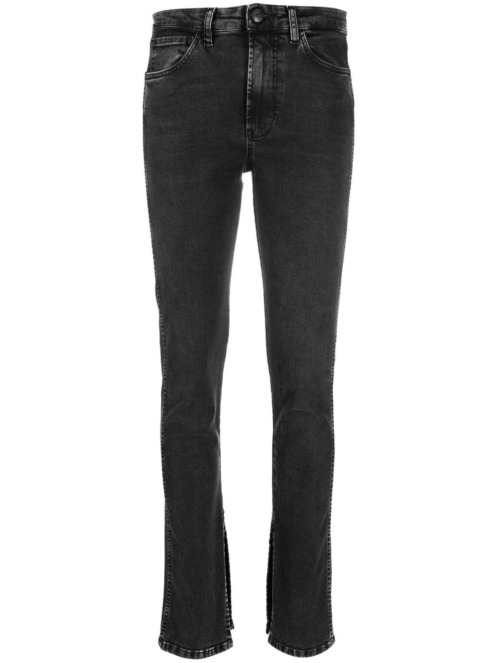 High-rise skinny-cut jeans - Black