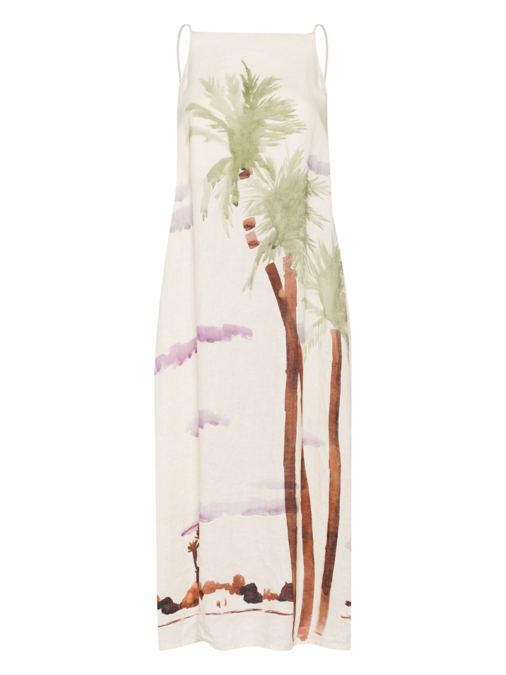 Mirage linen nightdress - White