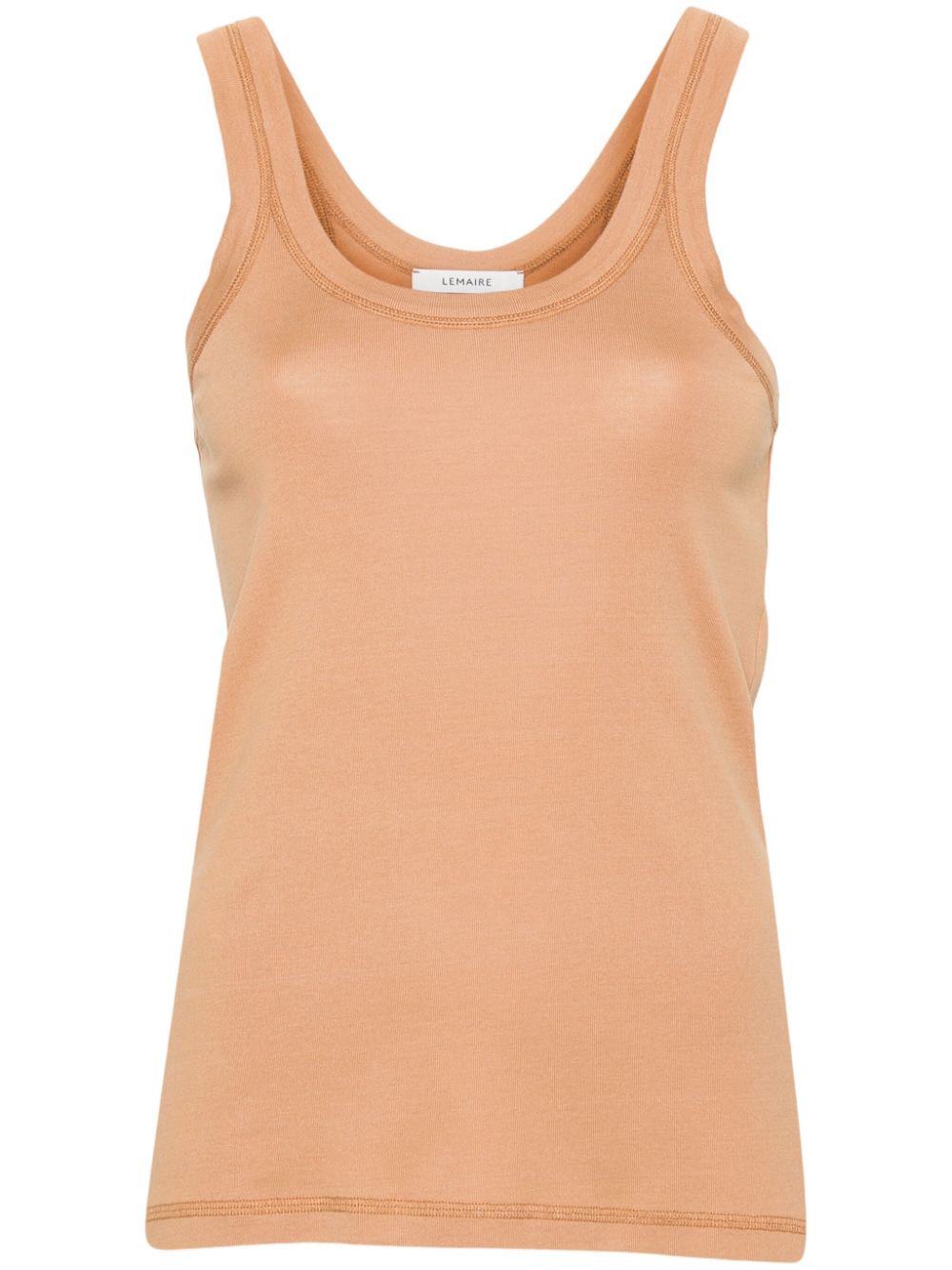 Fine-ribbed tank top - Black