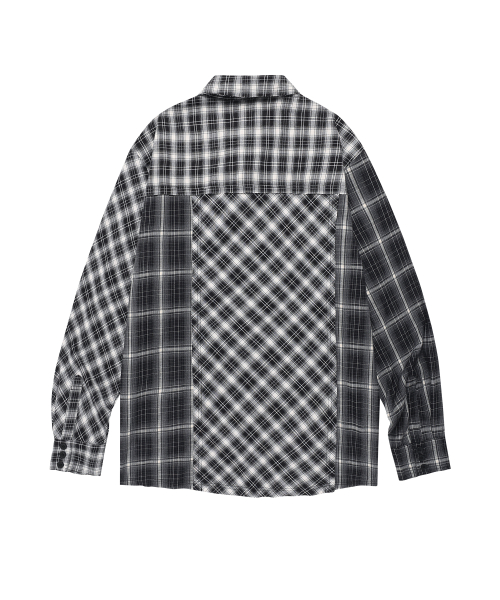 UNBALANCE CHECK SHIRTS BLACK
