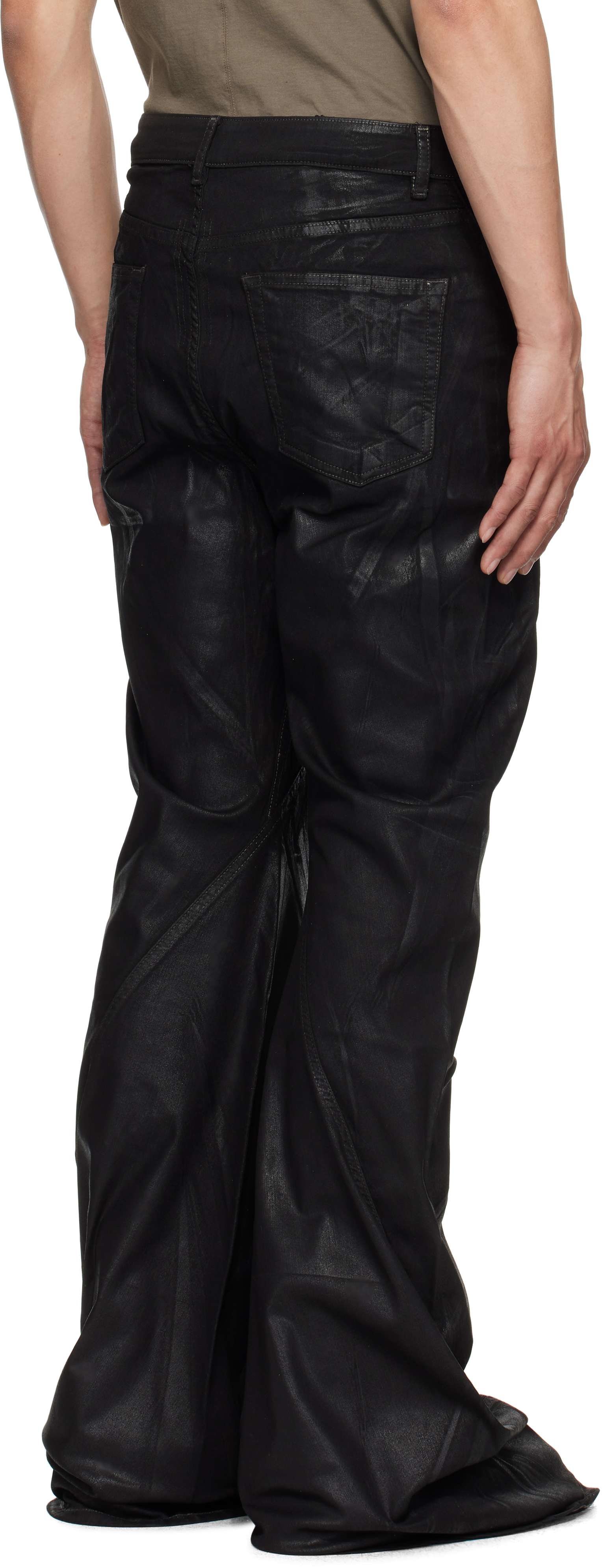 Rick Owens DRKSHDW Black Hollywood Bias Bootcut Jeans