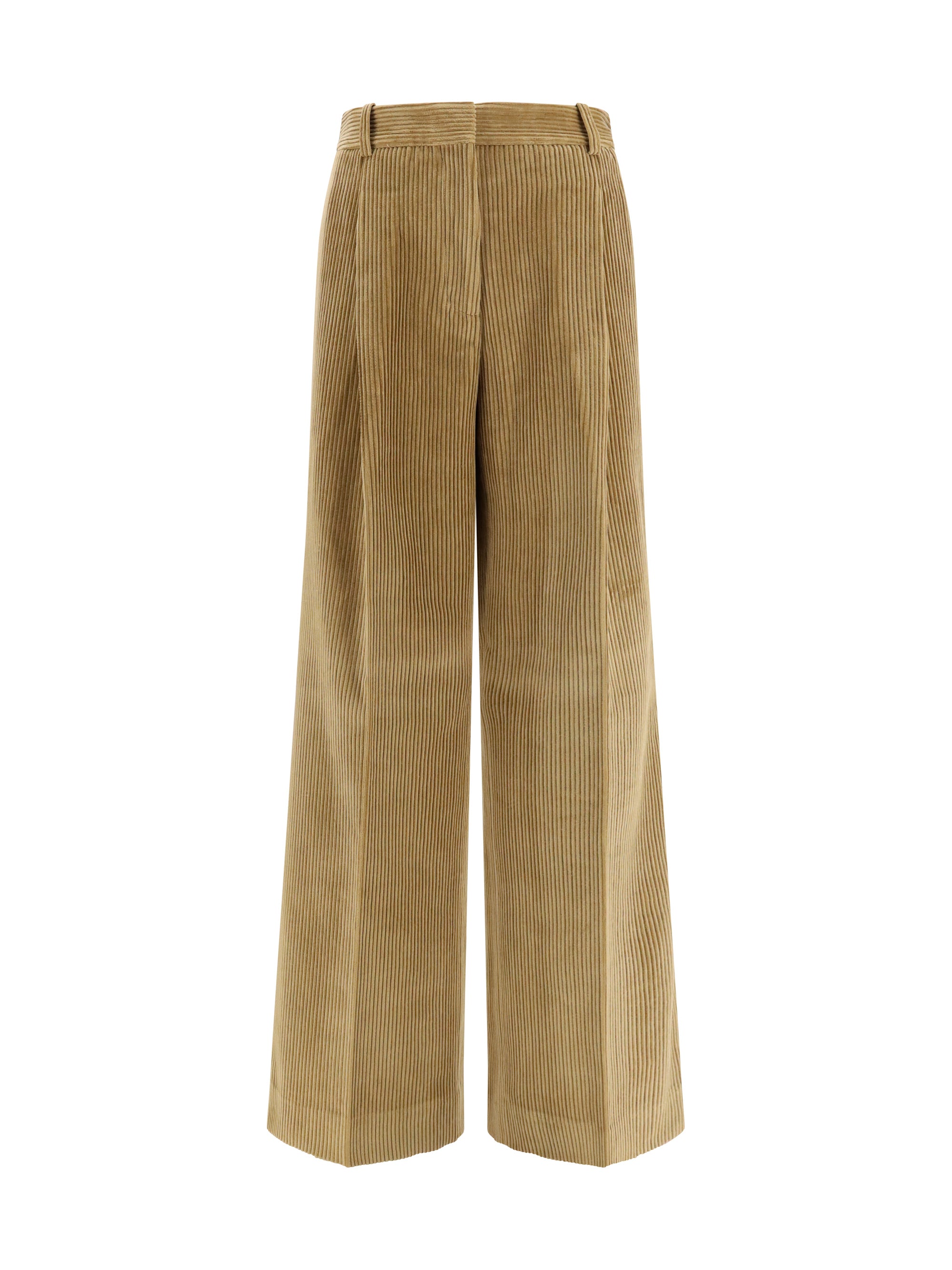 Corduroy Trousers — Beige