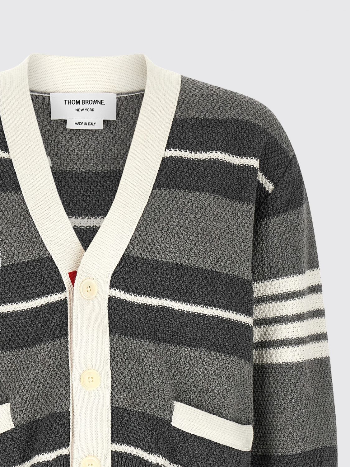 Seed Stitch 4-bar Cardigan Pale Yellow
