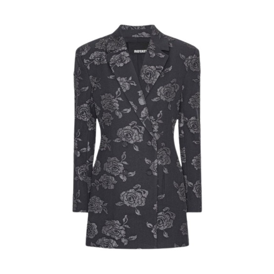 Ladies 3D Flower Blazer Short Blazer Dress