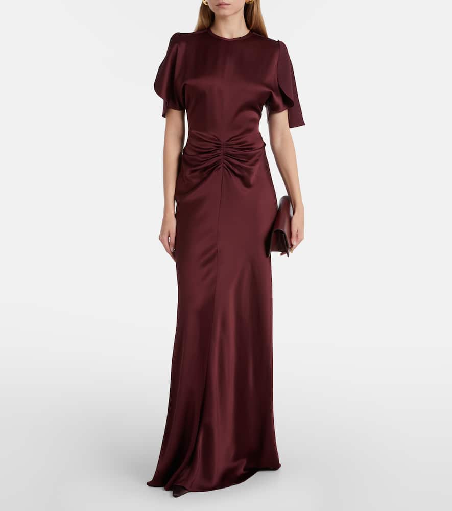 Gathered jersey maxi dress