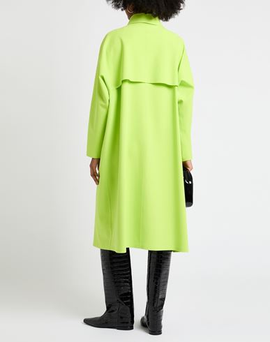 Woman Overcoat & Trench Coat Lime green Size 8 Polyamide, Elastane