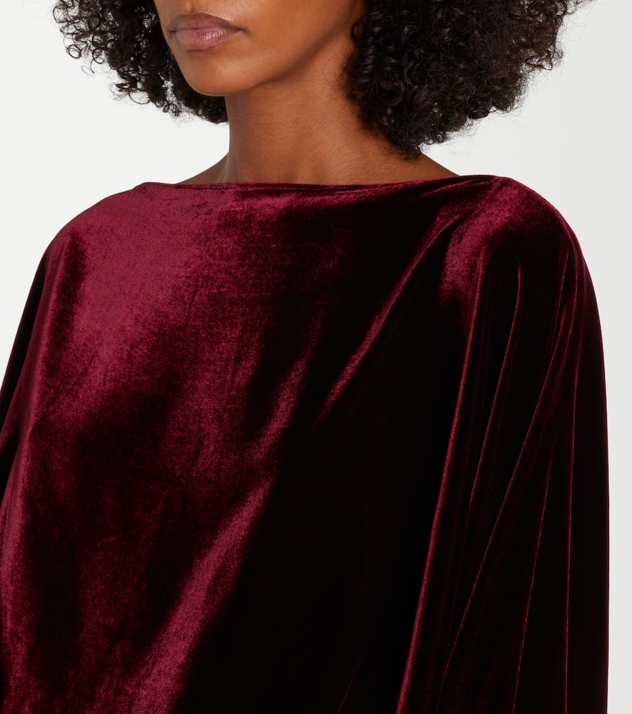 Musidora draped velvet gown