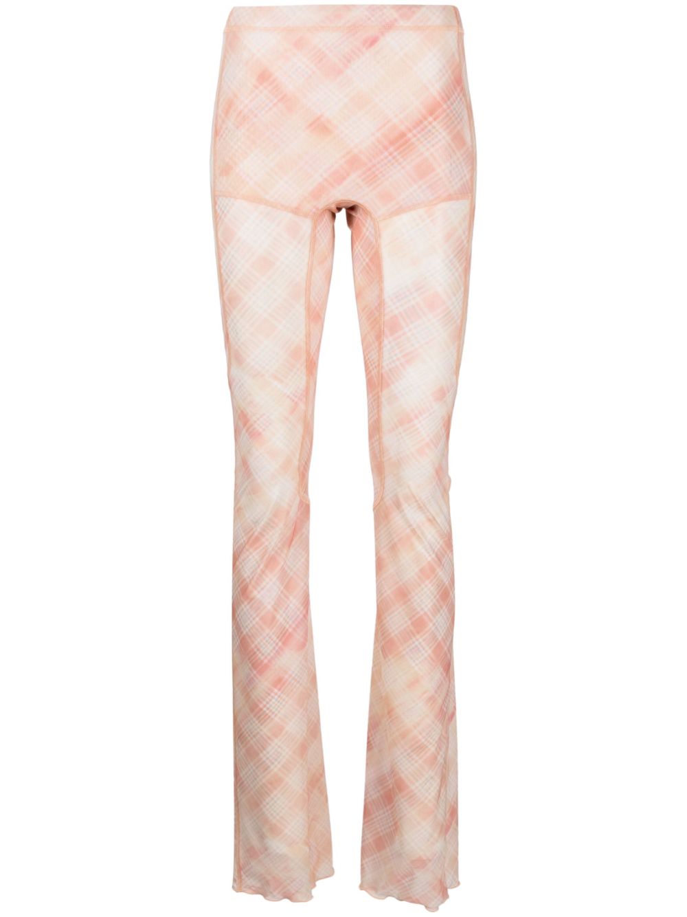 Halcyon semi-sheer printed trousers - Black