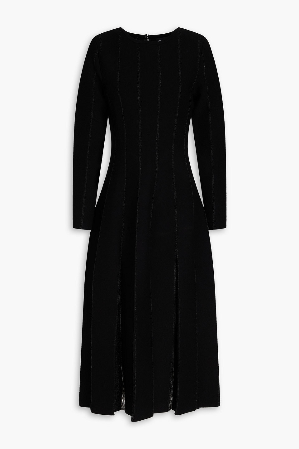 Metallic knitted midi dress - Black - S