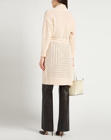 Woman Cardigan Cream Size 10 Wool, Viscose, Polyamide, Cashmere
