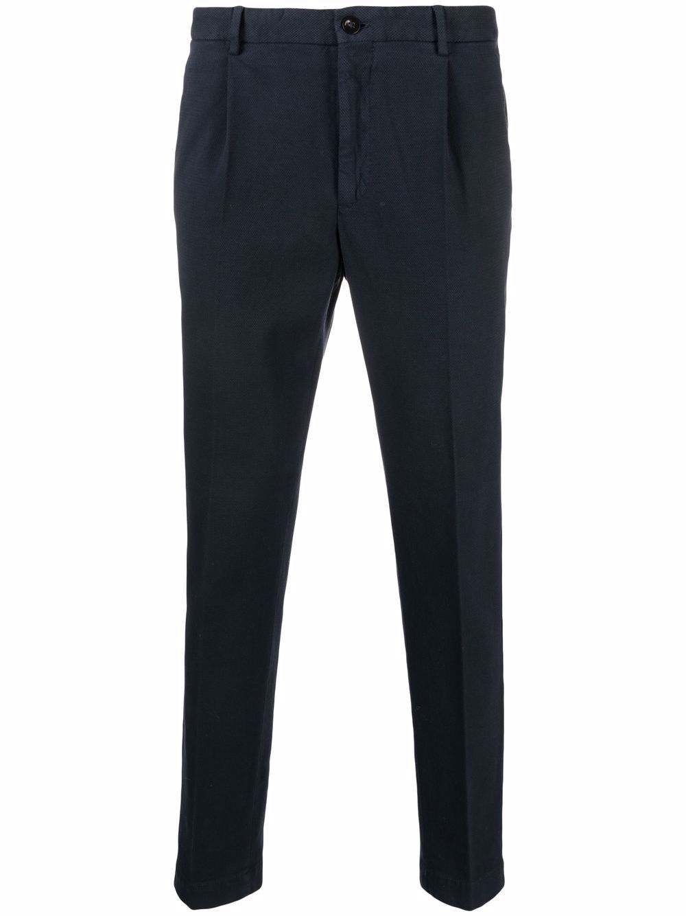 Mid-rise tapered-leg trousers - Blue