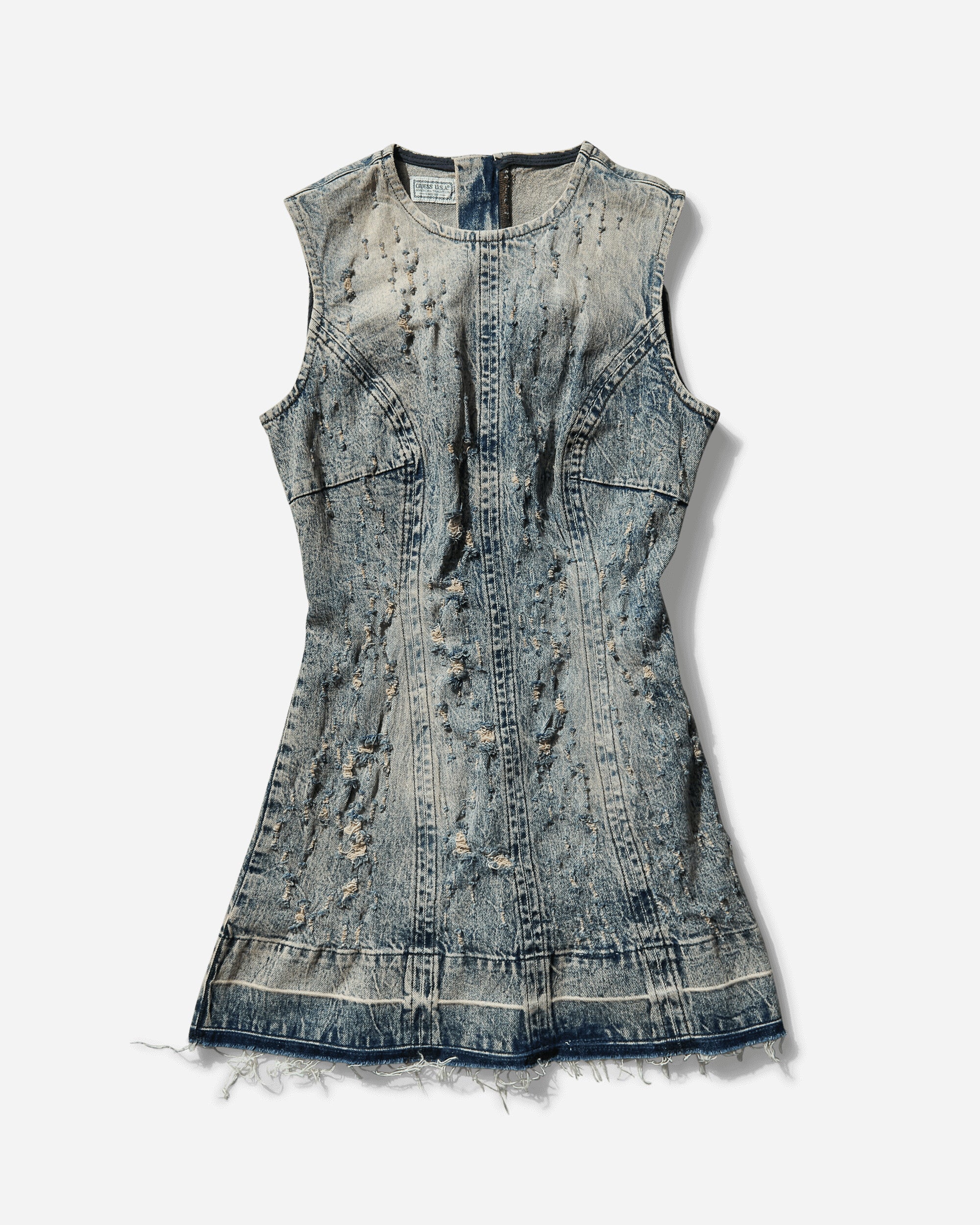 Women s Distressed Mini Dress Flight Sanded Wash