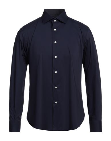 Man Shirt Midnight blue Size 15 ¾ Cotton, Polyester, Elastane