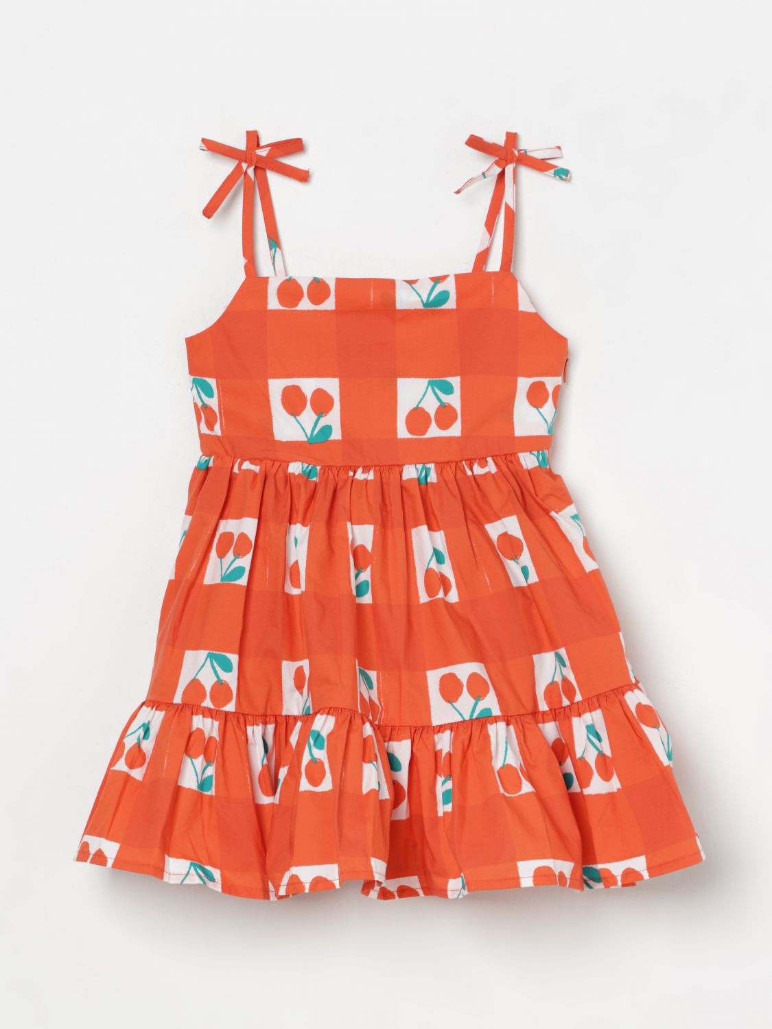 Cherry-print dress - Red