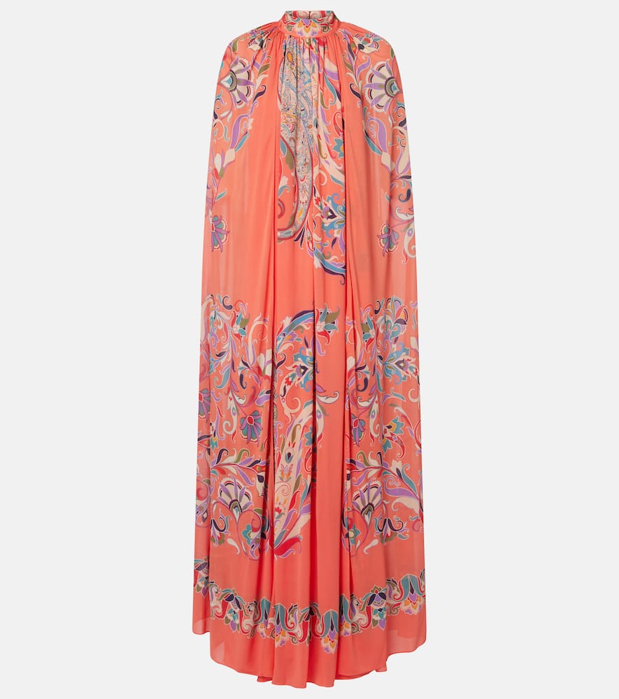 Paisley caped gown