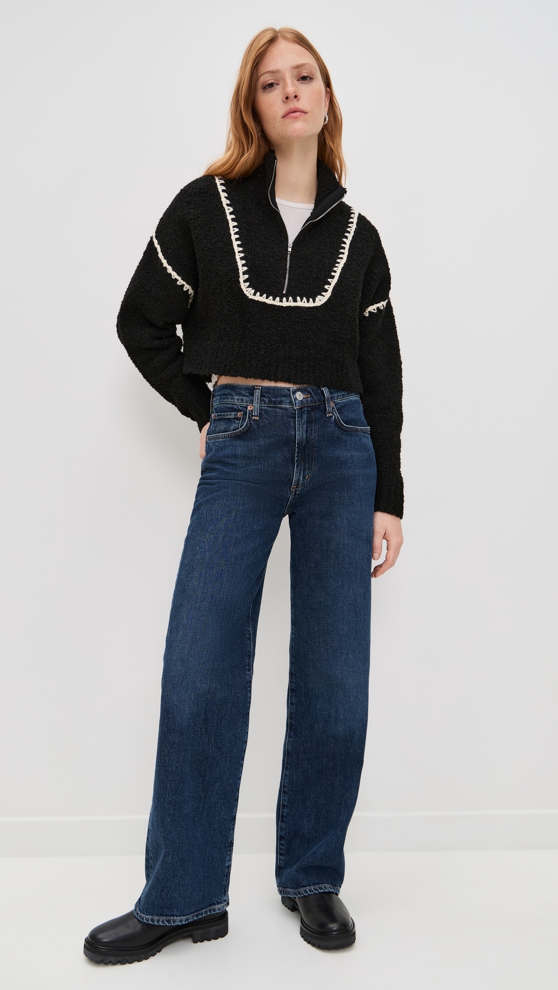 Cropped Hampton Sweater Black