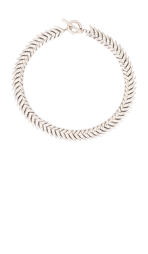 Bevza Spikelet Necklace in Metallic Silver