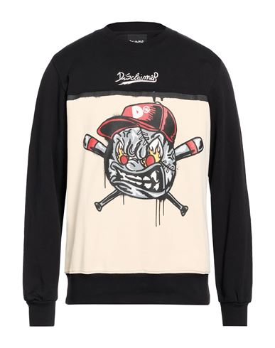 Man Sweatshirt Black Size M Cotton