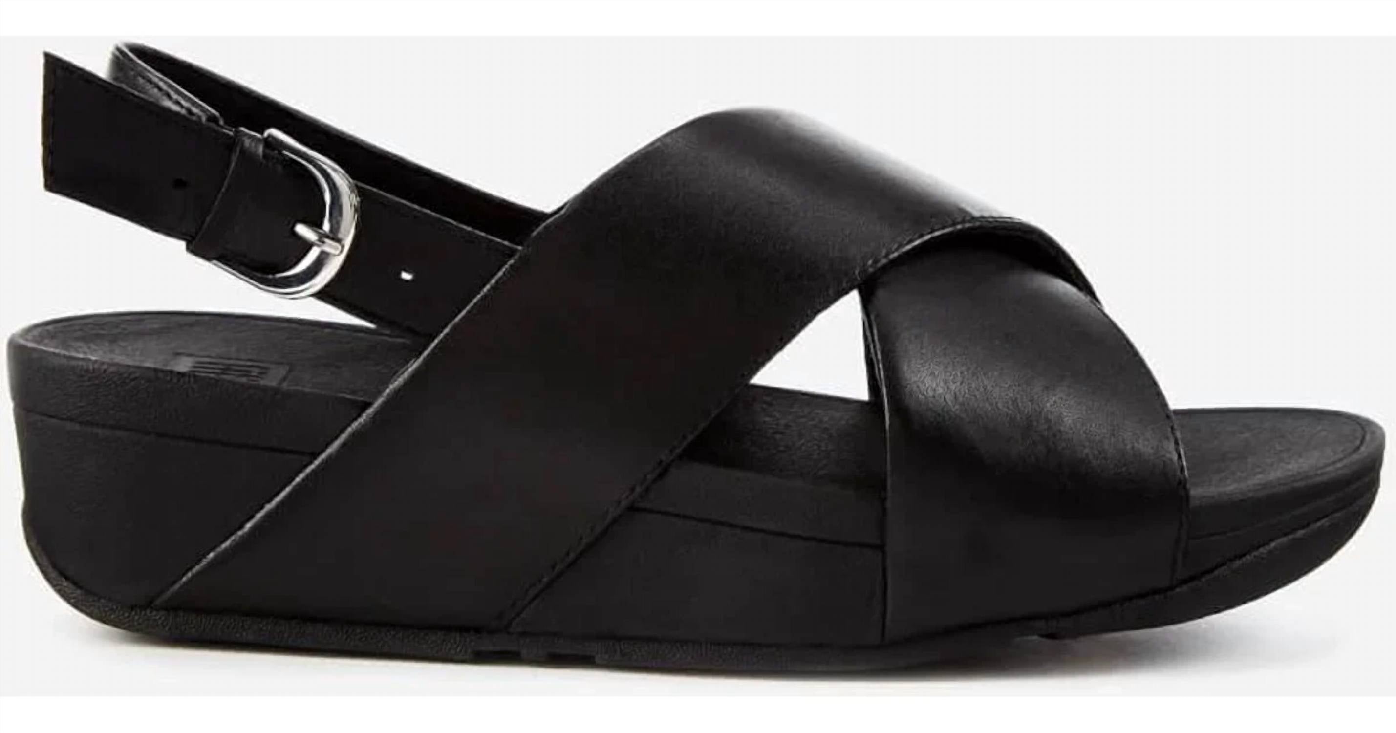 Women's Lulu Cross Back Strap Sandals In Black
