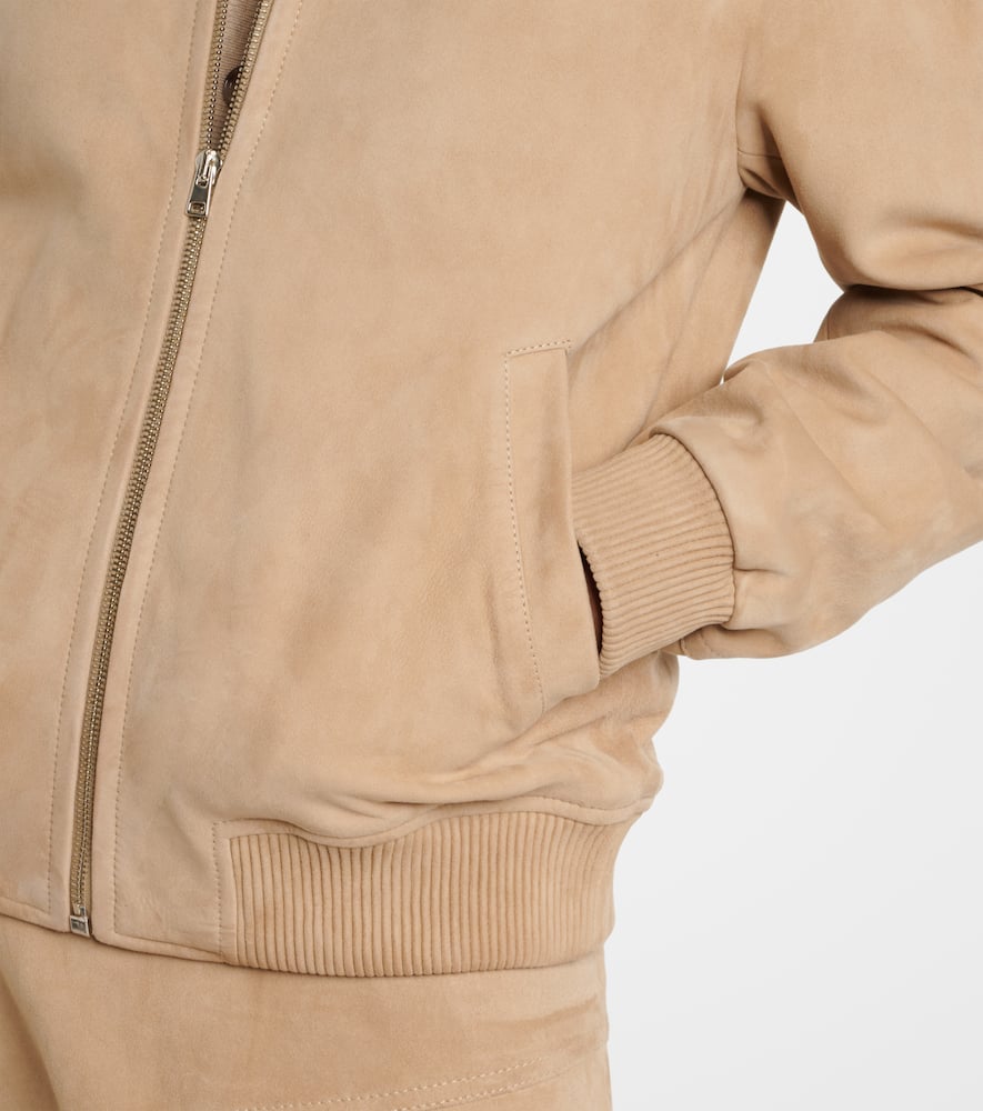 Suede bomber jacket