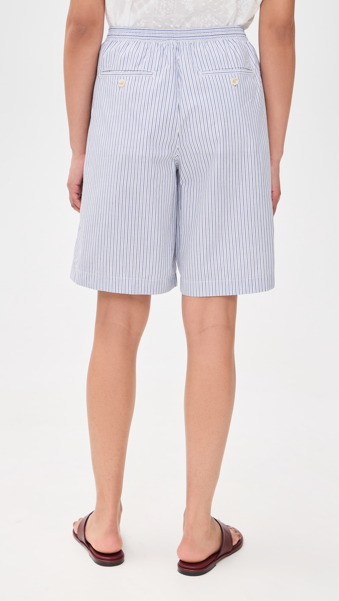 Bermuda Pajama Shorts Blue Stripe