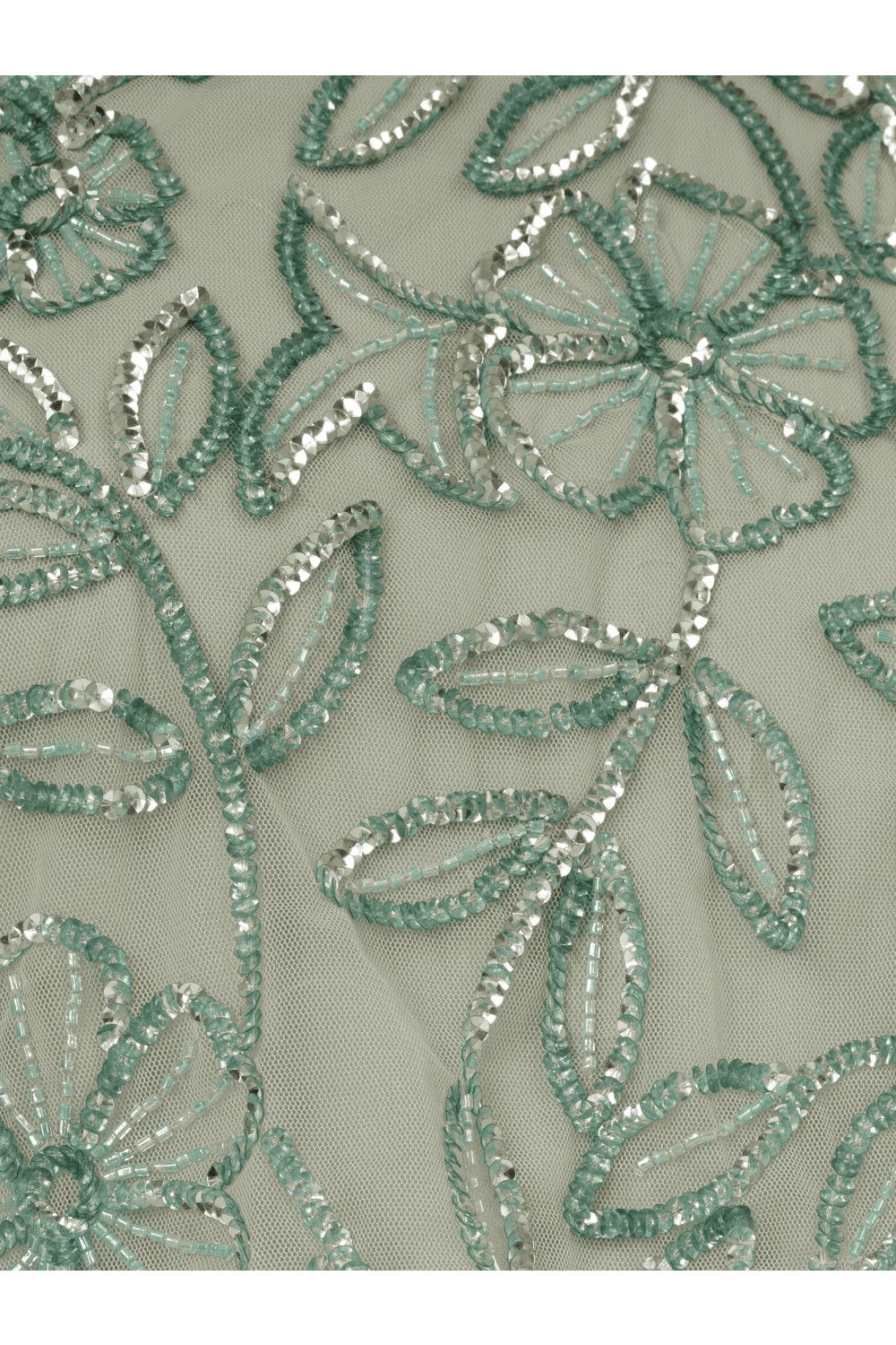 Adrianna Papell Women's Blouson Bead Long Dress in Mint